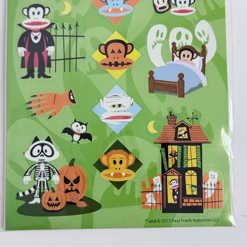 Paul Frank 28 Halloween Sticker Set NIP